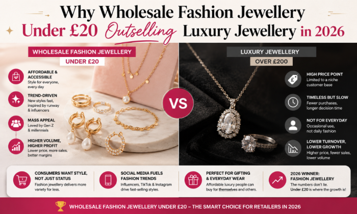 Why Wholesale Fashion Jewellery Under £20 Outselling Luxury Jewellery in 2026