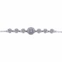Rhodium plated sterling Silver bracelet with Clear cubic zirconia stones.