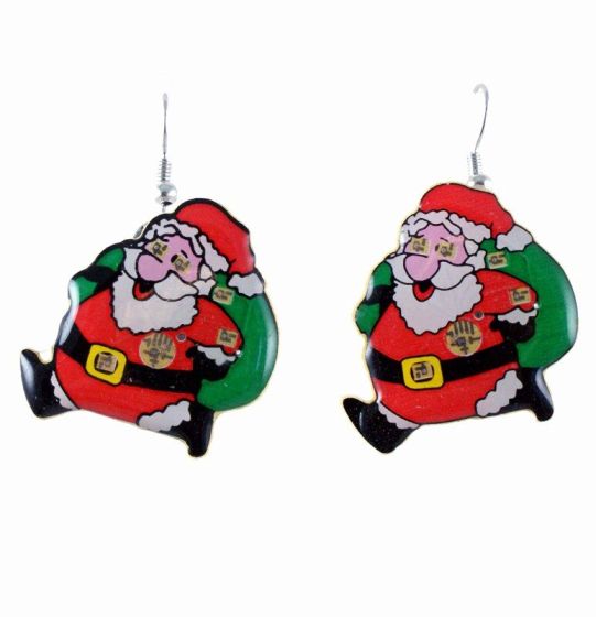 Assorted Christmas Flashing Drop Earrings (90p Each)