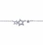 Rhodium colour plated star design bracelet with Clear cubic zirconia stones.
