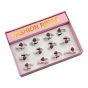 Boxed Diamante Heart Rings