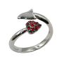Boxed Diamante Heart Rings