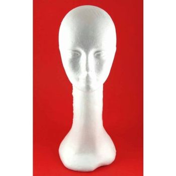 White Long Neck Polystyrene Head