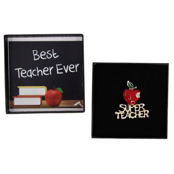 Best Teacher Apple Brooch Gift Offer (£2.10 Each)