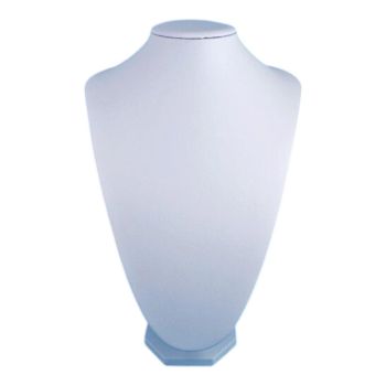 12" White Leatherette Bust