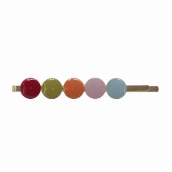 Hair Slides With Enamel Decoration (60p Each)