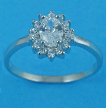 Silver Clear CZ Ring (£7.95 Each)