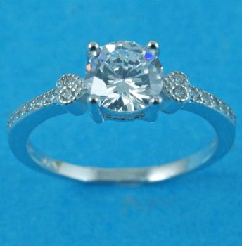 Silver Clear CZ Ring (£8.50 Each)