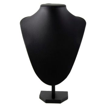 9" Black Leatherette Bust