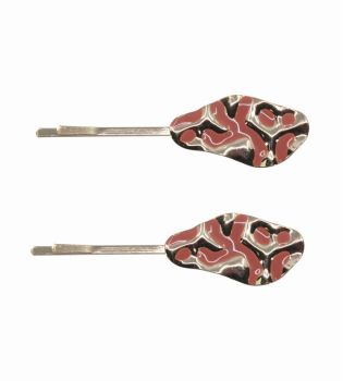 Assorted Enamelled Hair Slides (60p per card)