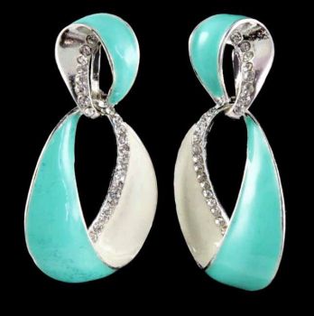 Diamante and Enamel Clip-On Earrings (£1.20 per Pair)
