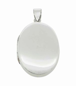 Silver Plain Oval Locket