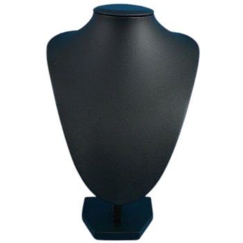 8" Black Leatherette Bust