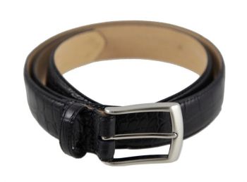 Crocodile Skin Effect Leather Belts