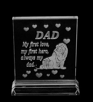 Glass Plaque With Sentimental Message