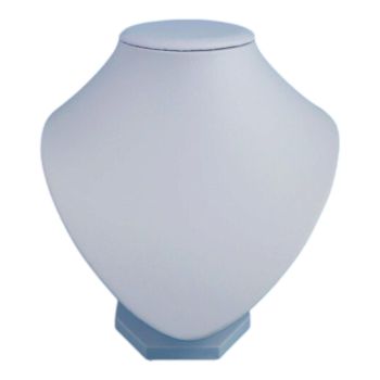 7" White Leatherette Bust