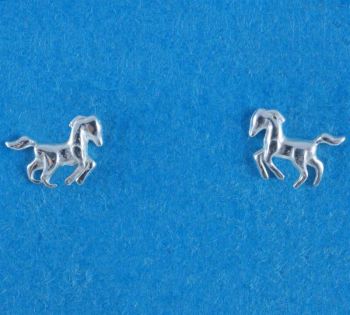 Silver Horse Stud Earrings