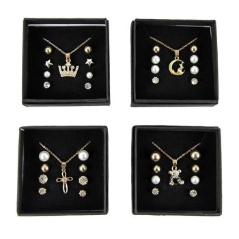 DIY Diamante Pendant & Stud Earrings Set Offer