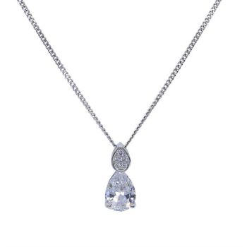 Silver Clear CZ Pendant