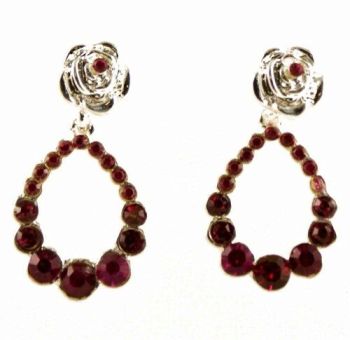 Diamante Pierced Drop Earrings (95p Per Pair)