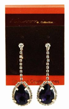Venetti Diamante Clip-On Tear Drop Earrings (£1.25 Per Pair)