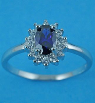 Silver Clear & Amethyst CZ Ring (£7.95 Each)