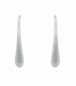 Silver Teardrop Drop Earrings 