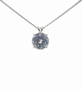 Silver Clear CZ Pendant