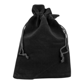 Medium Black Velvet Drawstring Pouches