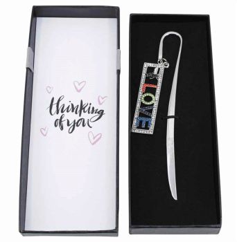 Diamante Love Bookmark (£2.95 Each)