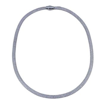 Silver Mesh & Crystal Necklace (£39.95 Each)