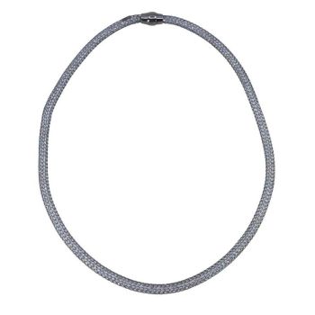 Silver Mesh & Crystal Necklace (£39.95 Each)