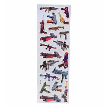 Assorted Embossed Gun Stickers