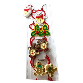 Kids Christmas hair elastics