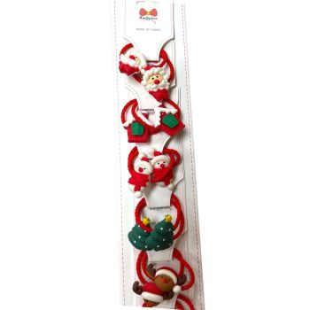 Kids Christmas hair elastics