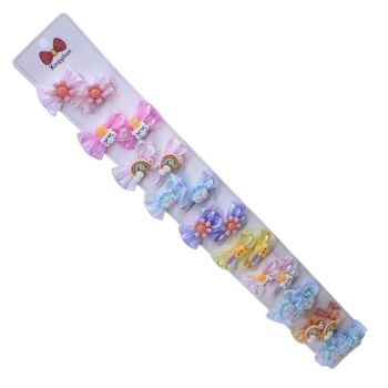 Girls Iridescent Bow On Concord (£0.35 Per Pair)