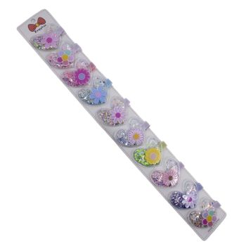 Kids Clear Heart Concord With Flower Motif (£0.35 each)