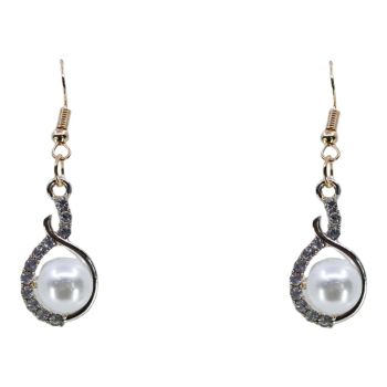 Venetti Diamante & Pearl Pierced Drop Earrings (£0.55 per pair)