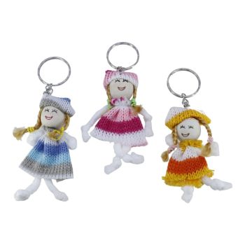 Assorted Girl Doll Keyrings