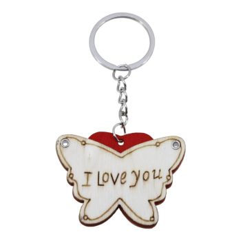 Wooden Butterfly Keyrings