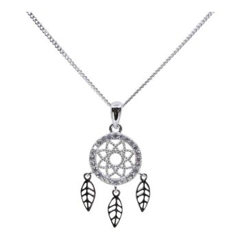 Silver Clear CZ Dream Catcher Pendant (£5.50 Each)
