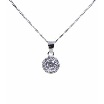 Silver Clear CZ Pendant (£10.95 Each)