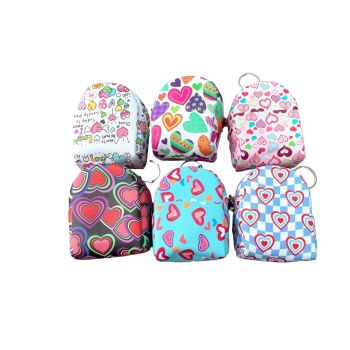 Assorted Heart Design Back Pack Coin Purse (£0.85 Each )