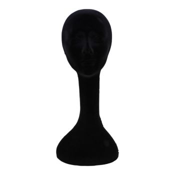 Black Polystyrene & Velvet Display Head