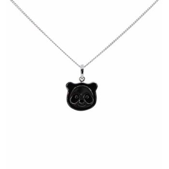 Silver Black Enamel Panda Pendant (£8.80 Each)