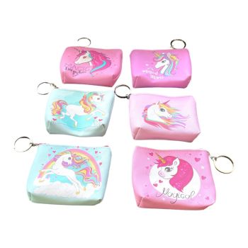 Assorted kids Unicorn purses On key Chain. ( £0.40 Each )