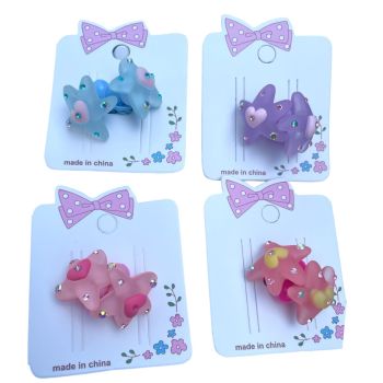Girls Acrylic Star Elastics With Ab Crystal Stones (£0.33 Each )