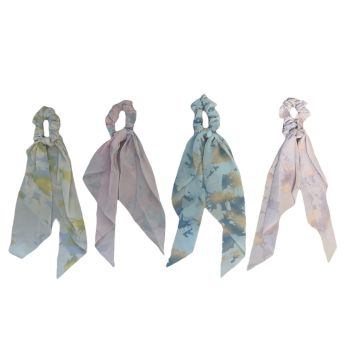 Ladies / Girls Summer Paint Splat Design Scrunchies With Tails -(£0.45 Each )