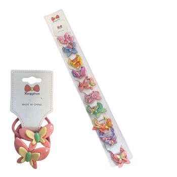 Girls Summer Butterfly Hair Elastics (£0.30 Per Pair )