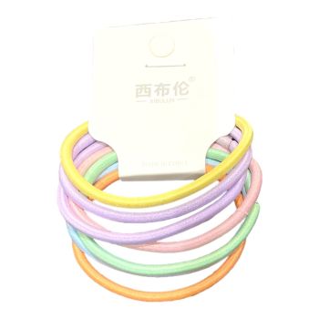 Girls Summer pastel Hair Elastics (£0.30 Per Card )